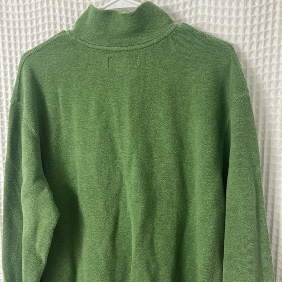 Polo Ralph Lauren Men's Green 100% Cotton Quarter Zip Long Sleeve Sweater XL - Picture 6 of 6